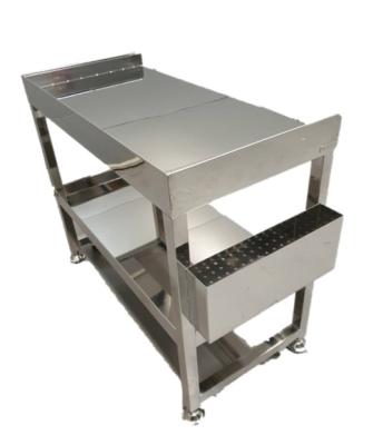 China Transport Double Layer 304 Stainless Steel Table for sale