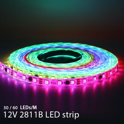 China Magic Soft Waterproof LANDSCAPE WS 2811 RGB 5050 LED Strip DC12V 30led/M Automatic Change Color for sale