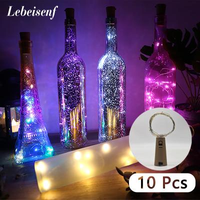 China 10pcs/lot plastic and copper wire, LED battery operated string, LED bottle cap copper wire lamp for sale