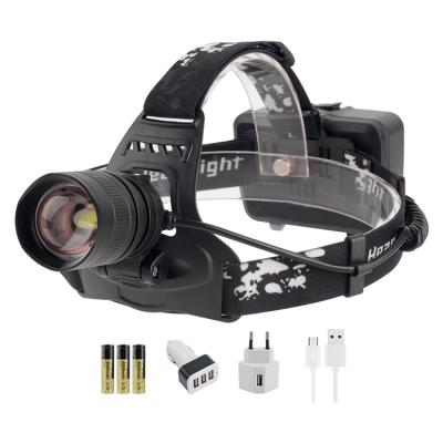 China Super Powerful Camping Zoomable BrightHead Lamp USB Recharge XHP50 Led Headlight For Camping And Hiking for sale