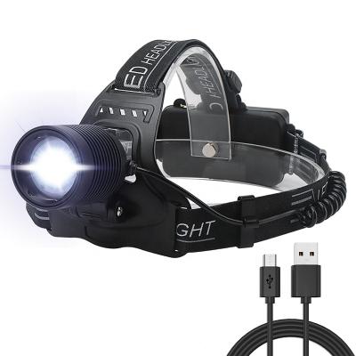 China New Product High Brightness 1000lm Most Powerful Zoomable XHP50 USB Rechargeable Head Lamp Led Headlamp for sale