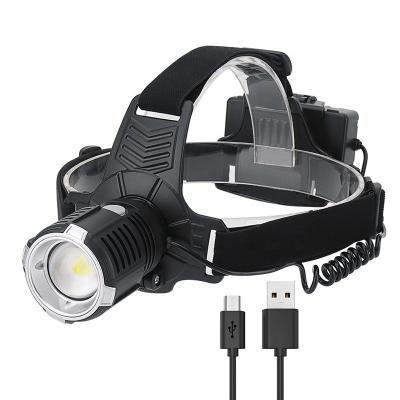 China Newcomer USB Rechargeable Rotating Focusing Headtorch,Camping Xhp70 Ultra Bright Led Headlight For Hunting for sale