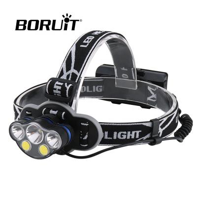 China Amazon Hot Selling 5PCS LED Camping Rechargeable Head Lamp Waterproof High Power Headlamps Red Light For Hunting for sale