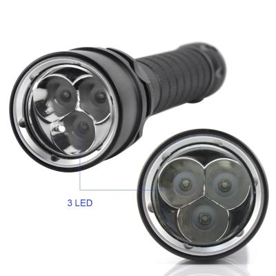 China 395 UV - 400 Meters Underwater 3pcs 100 Nm Led Diving Torch UV Light Waterproof Magnet Flashlight With Purple Light for sale