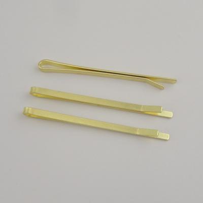 China Lead Free 100PCS/bags 2.6mm*5.5cm Nickel Free Gold Flat Metal Bobby Pins Plain Hair Slider for DIY Hair Bows Accessories for sale