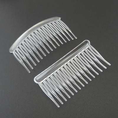 China Single Comb Accessories For DIY 4.5cm*8cm 15teeth Arched Bar Plain Plastic Side Combs 3.15 Inch For DIY Bridal Wedding Veil Combs for sale