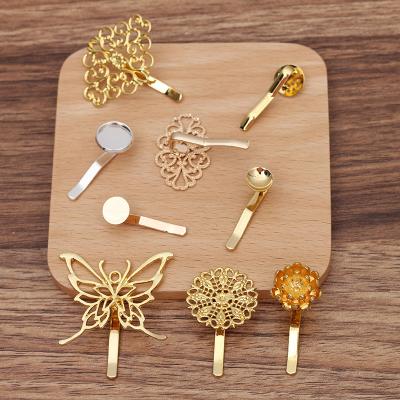 China Fashion Flower Metal Filigree Ponytail Ponytail Clips Protectors For Antique Set Charms Hair Accessories for sale