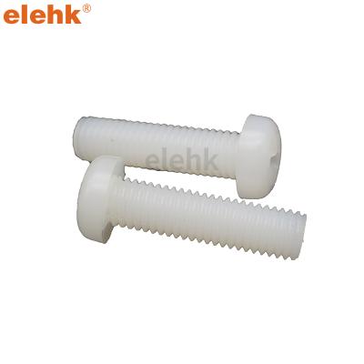 China Electrical Equipment Round Plastic Screw Round Pan Head Screw Bolt m5 White Nylon Nylon Black Round Head Screw for sale