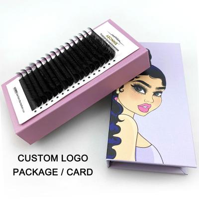 China Wholesale Natural Individual Volume Premium Cashmere Long Cashmere Matte Dark Black Silk Eyelash Extensions Matte Dark Black Silk Eyelash Lash Tray for sale