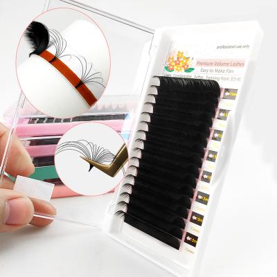 China glitter & Abonnie Wholesale Shimmery Eyelash Extension Supply Fan Matte Dark Cashmere Volume Lash 0.03 Volume Eyelash Extension for sale