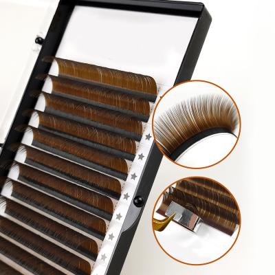 China Abonnie Natural Eyelash Extensions 0.05mm Long Eyelash Extensions 0.05mm Different Color Brown Lash Extensions for sale