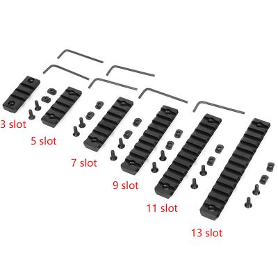 China DIY Picatinny 20mm Rail 3 5 7 9 11 13 Segment Base Mount Grade M LOK Compatible 20mm Picatinny Slots Armor Aluminum Rail for sale