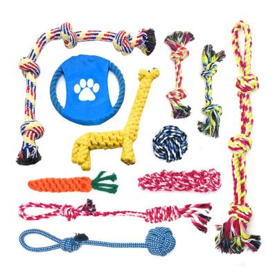 China Cotton Viable Knot Double Knot Rope Pet Hemp Molar Sharp Teeth Cleaning Rope Dog Chewing Toy for sale