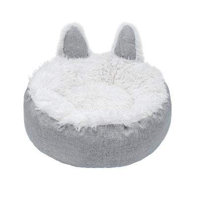 China Machine Washable Anti Slip Waterproof Bottom Ultra Soft Plush Soothing Dog Bed, Machine Washable Pet Bed For Small Dog And Cat for sale