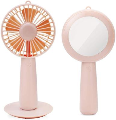 China Keep Cool And Refreshed On Those Hot Summer Days Small Portable Rechargeable Table Mirror Fan for sale