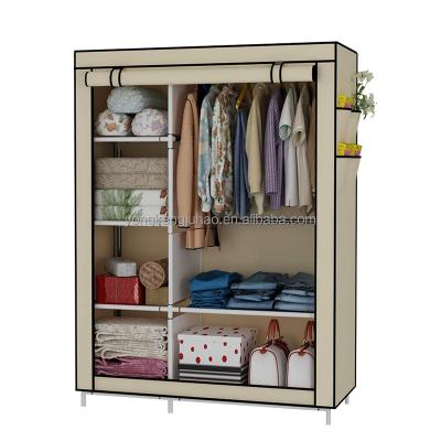 China Morden Luxury Folding Detachable Cloth Wardrobe Closet Cabinet with Multi-fuction Hanging Cloth Rod Cloth Storage Organizer for Bedroom for sale