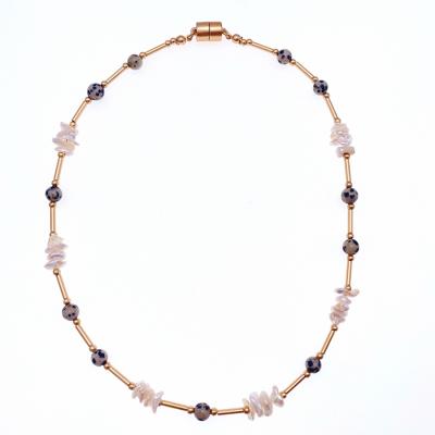 China Fashionable High Quality Dress Accessory Necklace Women Bead Alloy Stone Necklace For Sale for sale