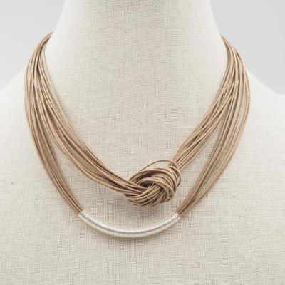 China FASHIONABLE XINSHANG 511553 Diop shipping 2021 simple women accessories rope rope copper necklace for sale