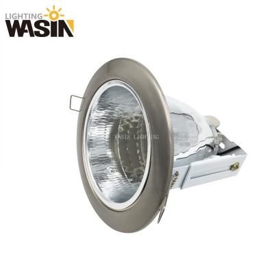 China Replaceable / Economical / Energy Saving Bulb / Outdoor Frame E27 Traditional LED Downlight Colored / Durable 120mm Lamp Iron Arc Color Nickel Or Halogen Bulb Recessed Mounted Spotlight Housing for sale