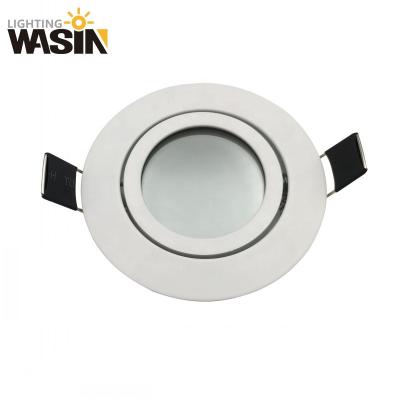 China 85mm Housing Waterproof White Color Downlight Zinc Alloy Light Fixture Recessed Waterproof MR16 LED Downlight Housing Rear Clip Spotlight Anti-Glare Fitting for sale