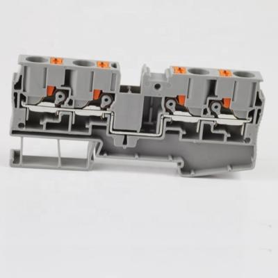 China UPUN 16mm Gold Industrial Terminal Block UJ6-6/2x2 1000V 41A Supplier Easy To Connect In Shanghai for sale