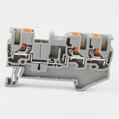 China Industrial 800V 24A Recess 13mm Terminal Block UJ6-2.5/1x2 With UFBS Series Jumper for sale