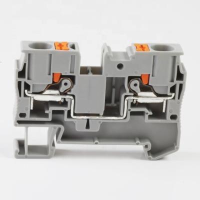 China Industrial Terminal Block UJ6-6 MM UPUN Din Rail Fuse Screw 6 Modular Embedding Jumper for sale