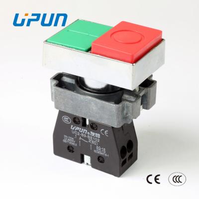 China 22mm Industrial Momentary Double Spring Control UC2-B9 1NO1NC Push Button Head Reset Push Button Switch for sale