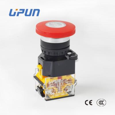 China Plastic or metal emergency stop push button switch LA130-22D-11Z for sale