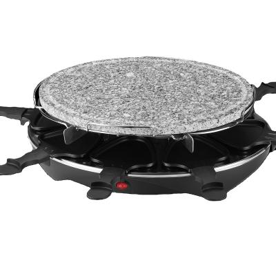 China Morden China Electric Round Non-Stick Non-Stick Casserole with Two Pans Smokeless Indoor Grill with Temperature Control for sale