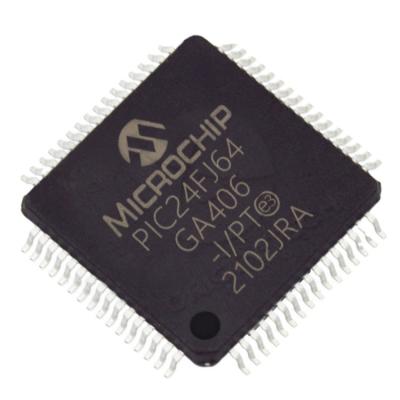 China CLHD PIC24FJ64GA406-I/PT MCU 64KB Standard 16 Bit Memory 8KB RAM 64 PIN Chip PIC24FJ64GA406 In Stock IC for sale