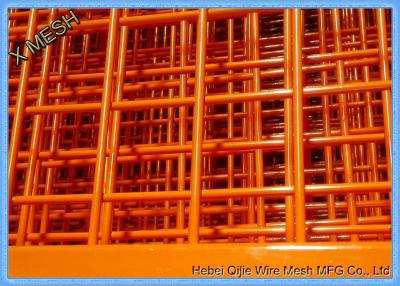 Cina Orange Wire Mesh Fence Panels, recinzione temporanea sicura per il cantiere in vendita