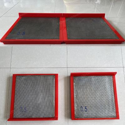 China Plain Weave Hexagonal Hole Shape 610*610 PU Polyurethane 80-95 Shore A Wedge Wire Mesh for sale