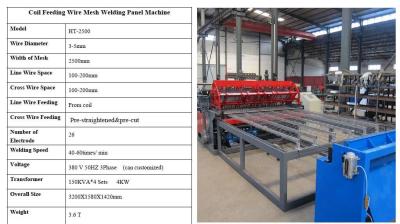 China 1-3m Width Weld Mesh Making Machine 0.3mm-0.5mm Wire Thickness for sale