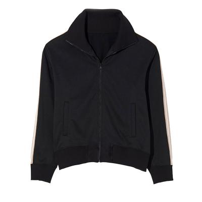 China Wholesales QUICK DRY women sports jacket side zipper pockets rib knit collar cuffs and brim women jacket for sale