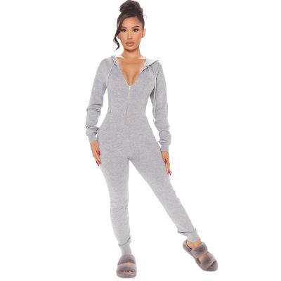 China Breathable Oversized Comfort Front Zipper Hooded Functional 100% Cotton Sweater Overalls for sale