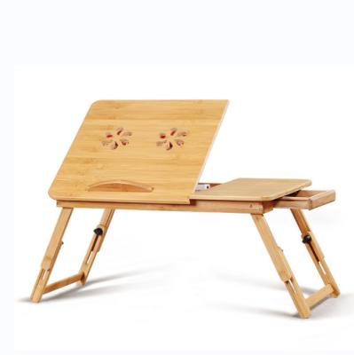 China Folding Bamboo Table Tray For Bed Laptop Notebook Foldable Foldable Adjustable Stand Lap Desk Notebook Computer Holder for sale