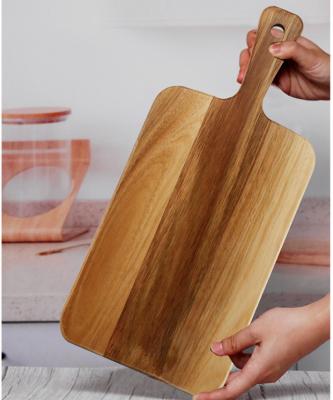 China Wholesale Eco-Friendly Cheese Wooden Fruit Kitchen Utensil Stocked Acacia Wood Chopping Cutting Board for sale