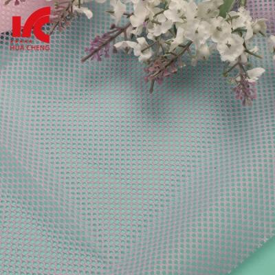 China Antistatic Micro Net Polyester Ripstop Fabric UV Pink for sale