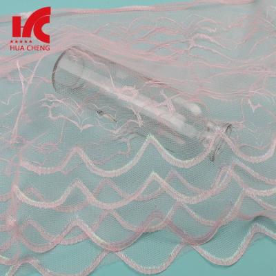 China Plain Sustainable High Quality Thin Fire Fabric Lace For Garment for sale