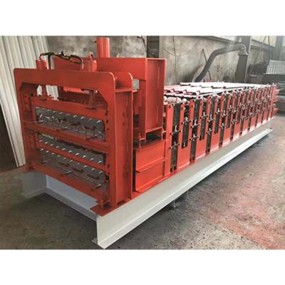 China High Production Speed ​​Double Layer Roofing Sheet Roll Forming Machine IBR Roof Sheet Machine for sale