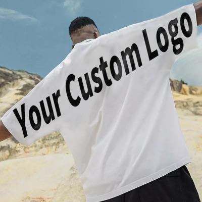 China Other OEM Custom LOGO Men's Summer T-shirts 100% Cotton Drops Shoulder Short Sleeve Oversized T-shirt High Quality Clothing For Men for sale