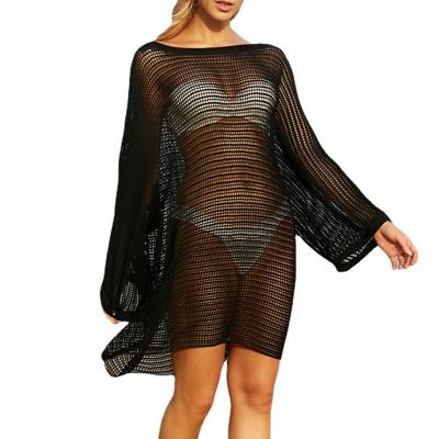 China Breathable Sexy Women Summer Loose Knitting Sunscreen Swimwear Cover Up Swimwear and Dress Bikini Beach Wear for sale