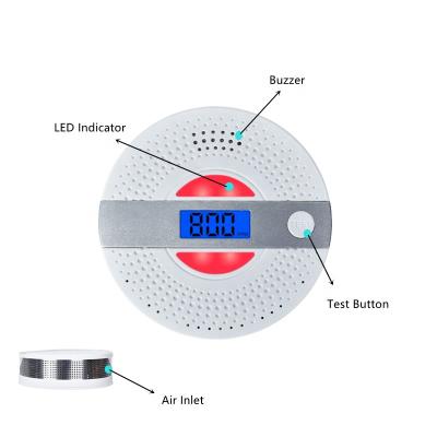 China LCD Display Factory Sensor De Humos Y Co Combo Detector Smoke and Carbon Monoxide Alarms for sale