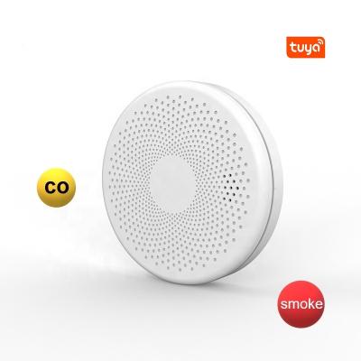 China Tuya Wifi Smoke Detector Carbon Monoxide Alarm Remote Control Wireless Smoke Detector For Home Security for sale