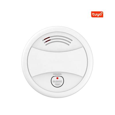 China Tuya Wifi Home Security Smoke Alarm Remote Control Battery Operated Wireless Smoke Detector With APP Control for sale