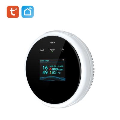 China Relay Output for Shut Off Valve Home Security Alarm System Tuya App Control Methane Propane WiFi Gas Leak Monitoring Detector for sale