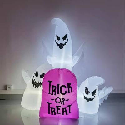 China 5FT Inflatable GHOST WITH TOMBSTONE Outdoor Inflatable Halloween Decoration Toys for sale