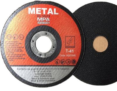 China Metal /Stainless Steel 115X1X22MM 4 5 Inch Metal Cutting Wheel Cutting Disc Stainless Steel Abrasive Grinding Wheel for sale