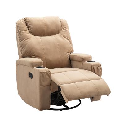 China R20-1022 (Adjustable PVC swivel recliner from PU to the other) with cup holders for elderly people in living room for sale